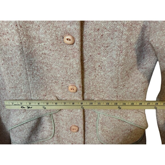 Mackage Wool Blend Leather Trim Trench Coat Pink Women's Size Medium - Picture 5 of 15